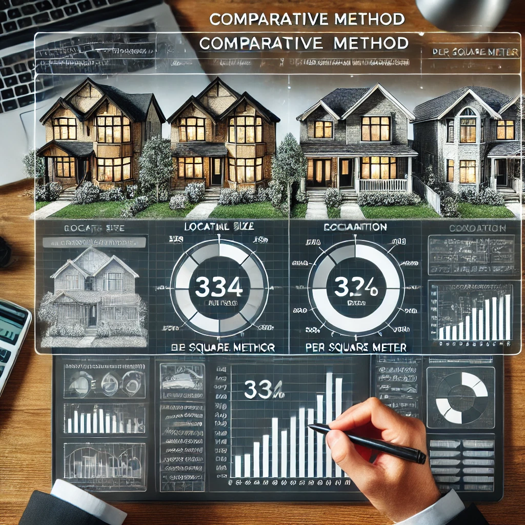 Tabela comparativa mostrando diferentes imóveis avaliados por meio do método comparativo de avaliação residencial